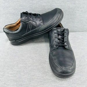 ECCO - Mens Black Leather Lace Up Oxford Comfort Dress Shoes Sz 13 US 46 EU   B1
